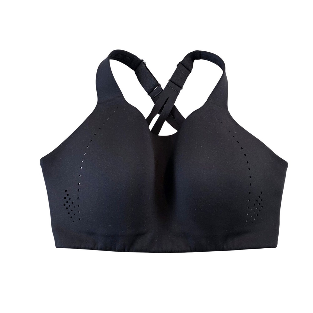 Lululemon AirSupport Bra High Support Black 34DDD Adjustable Crisscross Straps